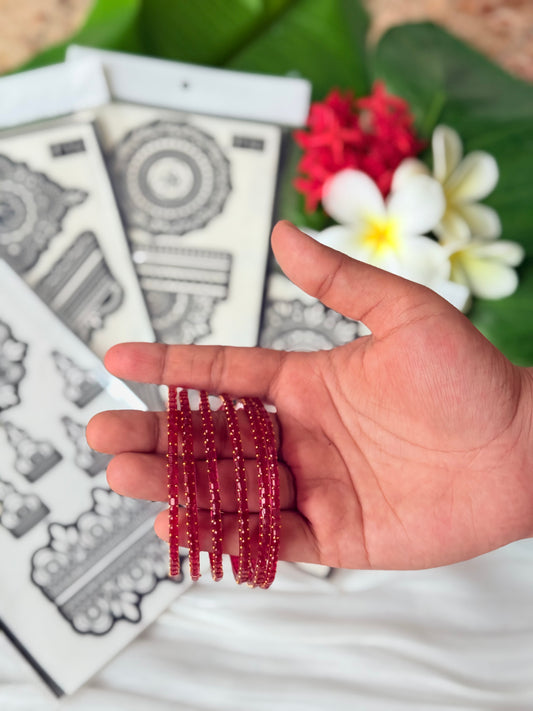 Glass Bangle Ruby Color