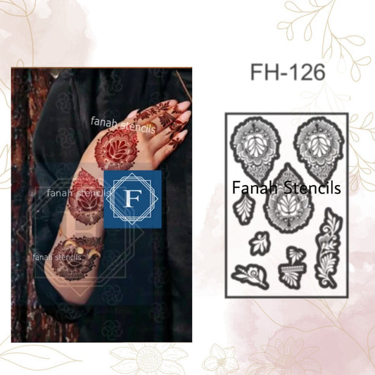 Fanah henna stencil Fh-126