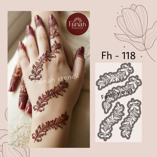 Fanah henna stencil Fh-118