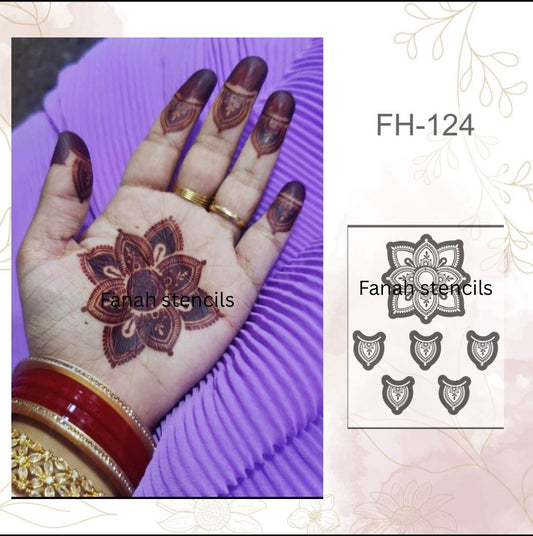 Fanah henna stencil Fh-124