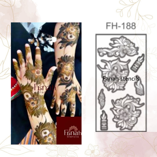 Fanah henna stencil Fh-188