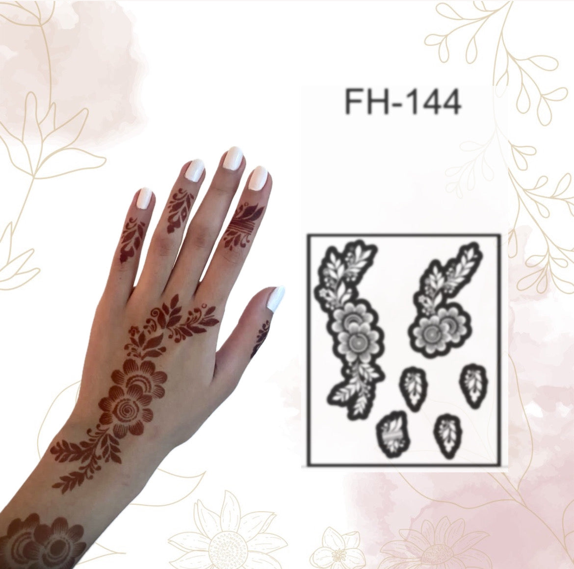 Fanah henna stencil Fh-144