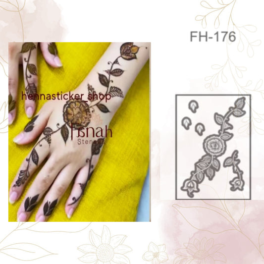 Fanah henna stencil Fh-176
