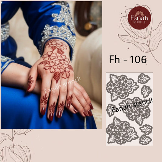 Fanah Henna Stencil Fh-106