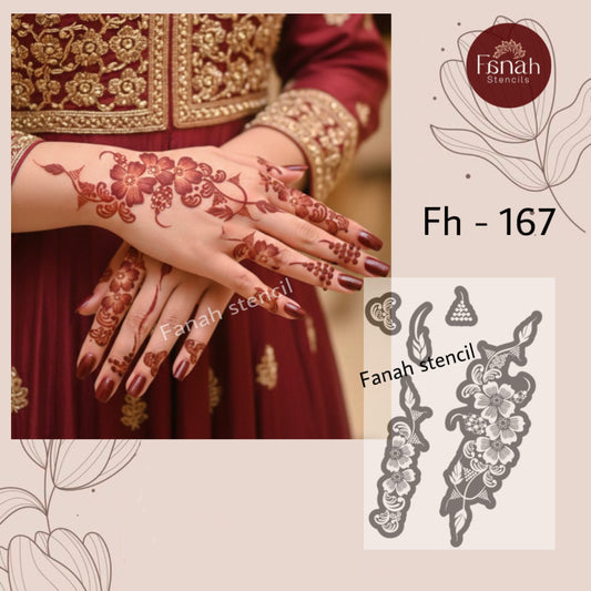 Fanah henna stencil Fh-167