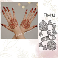 Fanah henna stencil Fh-113