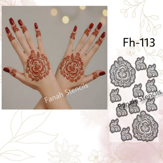 Fanah henna stencil Fh-113