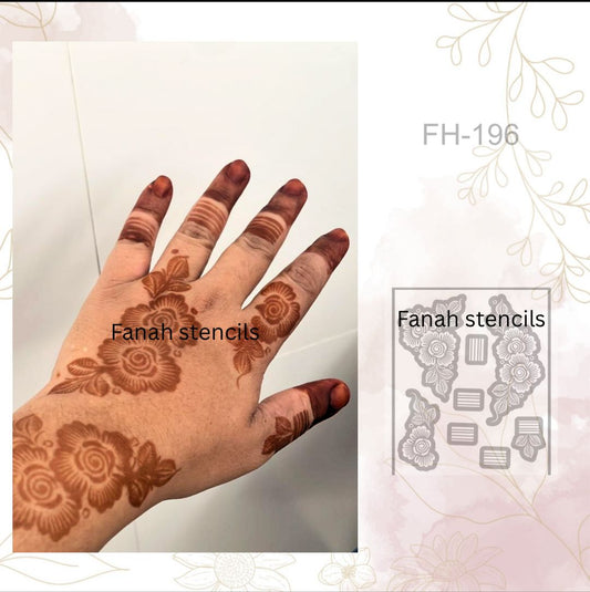 Fanah henna stencil Fh-196