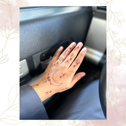 Fanah henna stencil-moon
