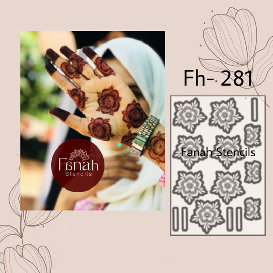 Fanah henna stencil Fh-281