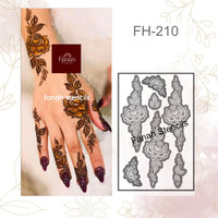Fanah henna stencil Fh-210