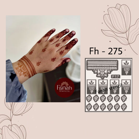 Fanah henna stencil Fh-275