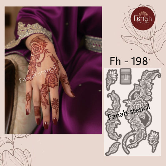 Fanah henna stencil Fh-198