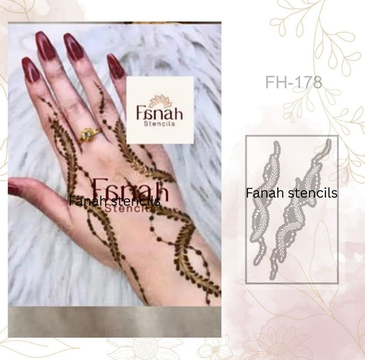 Fanah henna stencil Fh-178