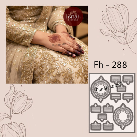 Fanah henna stencil FH-288