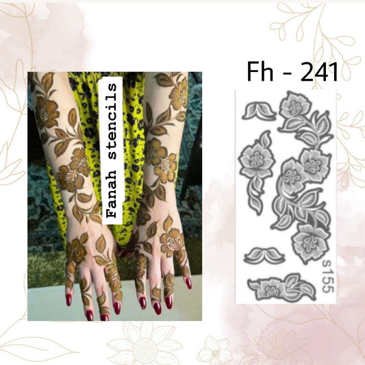 Fanah Henna Stencil FH - 241 (1 hand )
