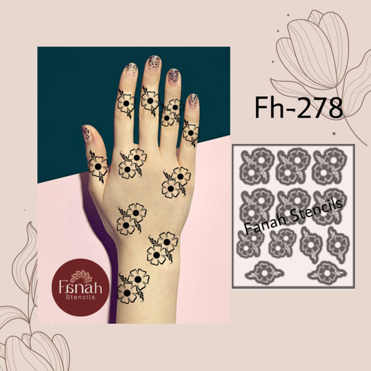 Fanah henna stencil Fh-278