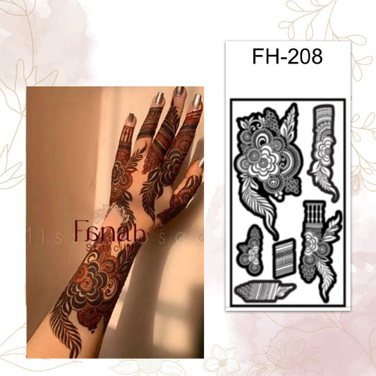 Floral Henna Stencil 