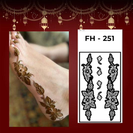 Feet Henna Stencil