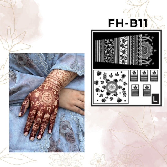 Fanah Henna Stencil FH-B11 Fanahstencils