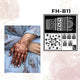 Fanah Henna Stencil FH-B11 Fanahstencils