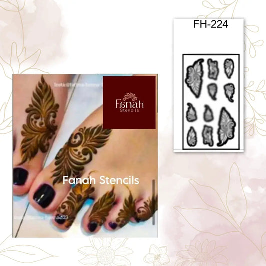 Fanah Henna Stencil  FH-224 Fanahstencils