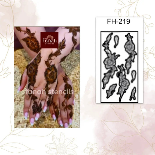 Fanah Henna Stencil  FH-219 Fanahstencils