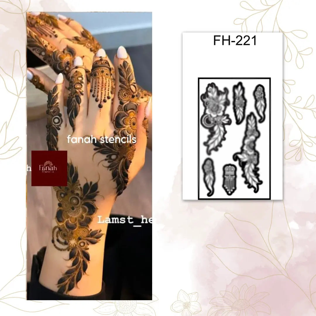 Hena Ref Fanah Henna Stencil FH-221 – Fanahstencils
