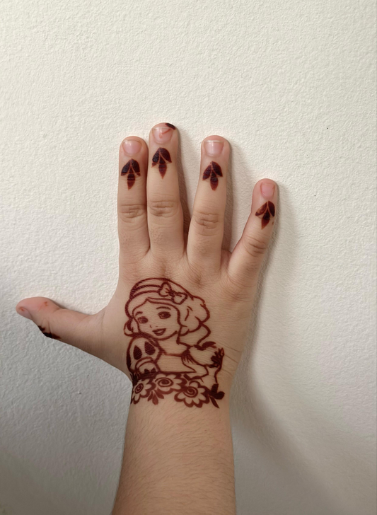 Fanah Henna Stencil - Snow white
