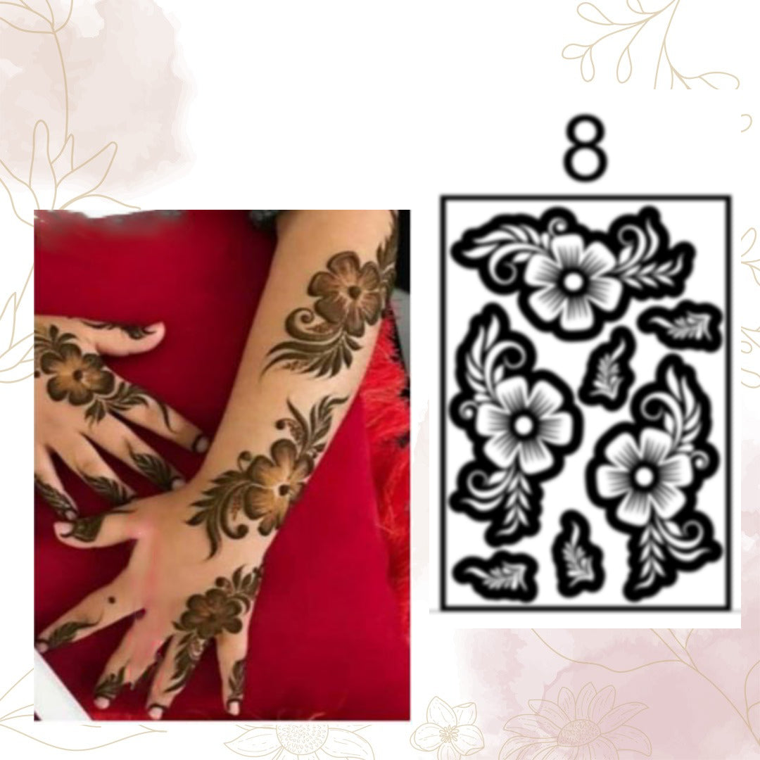 Fanah Henna Stencil K-8 Fanahstencils