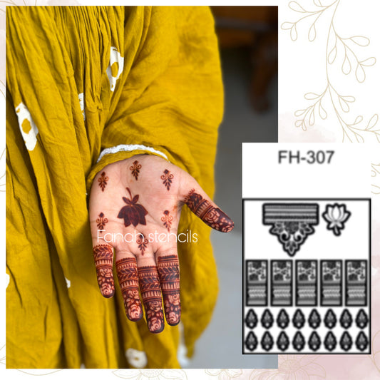 Fanah henna stencil Fh-307