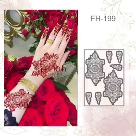 Fanah henna stencil Fh-199