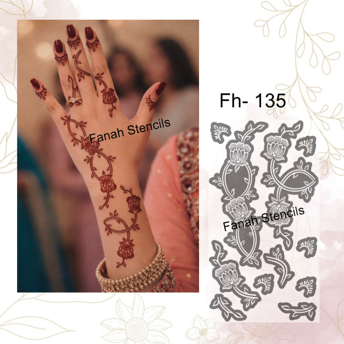 Fanah Henna Stencil FH-135