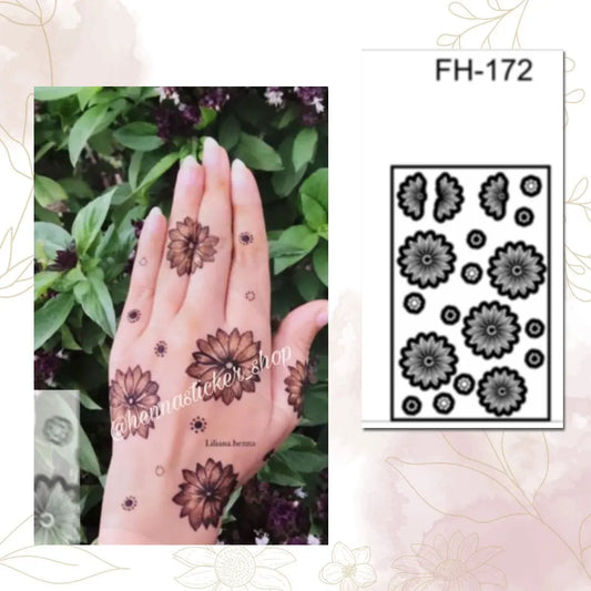 Fanah Henna Stencil FH-172 Fanahstencils