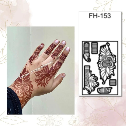 Fanah Henna Stencil FH-153 Fanahstencils