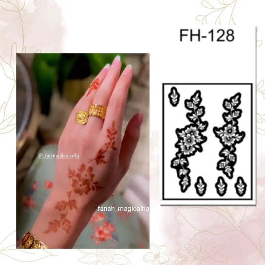 Fanah Henna Stencil FH-128 Fanahstencils