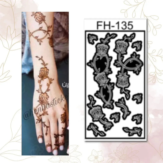 Fanah Henna Stencil FH-135 Fanahstencils