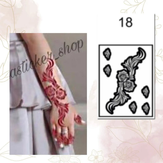 Fanah Henna Stencil K-18 Fanahstencils