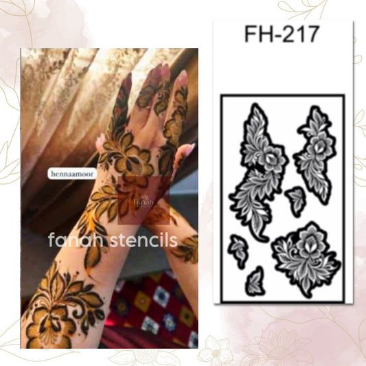 Fanah Henna Stencil FH-217 Fanahstencils