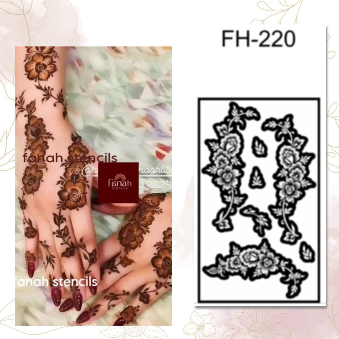 Fanah Henna Stencil FH-220 Fanahstencils