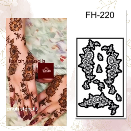 Fanah Henna Stencil FH-220 Fanahstencils