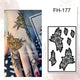 Fanah Henna Stencil FH-177 Fanahstencils