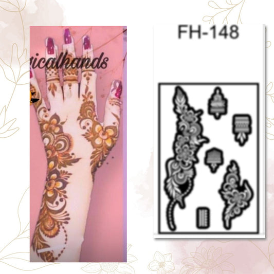 Fanah Henna Stencil FH-148 Fanahstencils