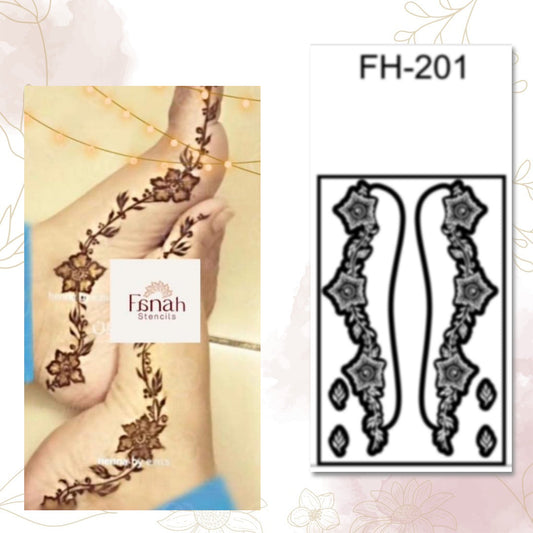 Fanah Henna Stencil  FH-201 Fanahstencils