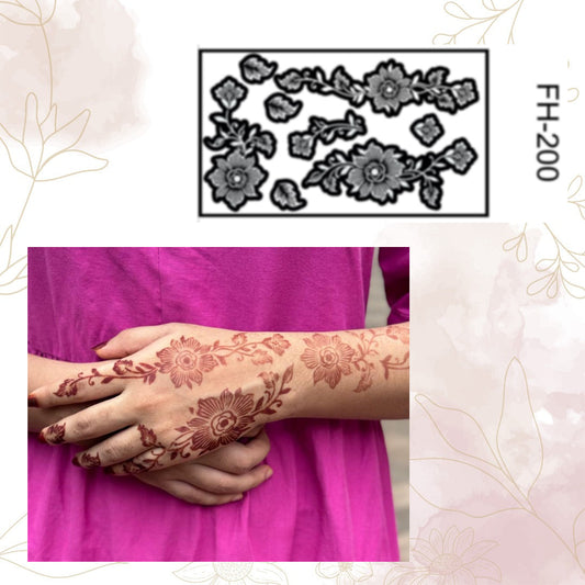 Fanah Henna Stencil FH-200 Fanahstencils