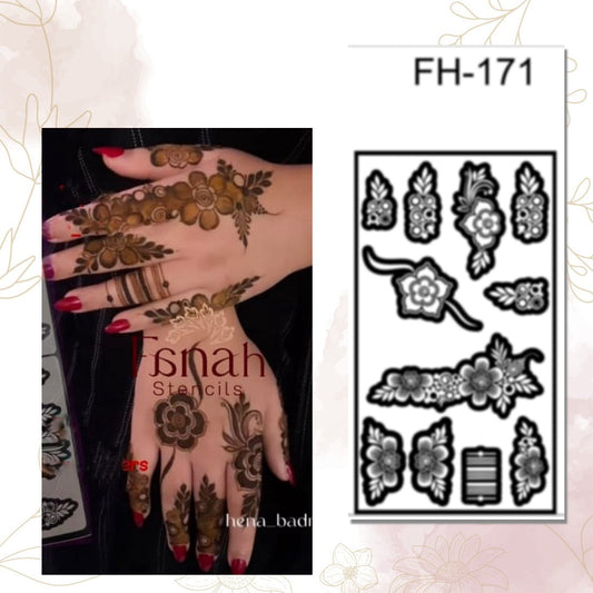 Fanah Henna Stencil FH-171 Fanahstencils