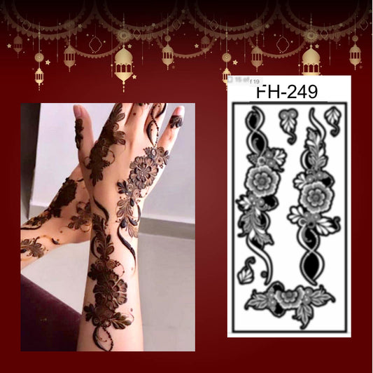 Fanah Henna Stencil FH-249 Fanahstencils