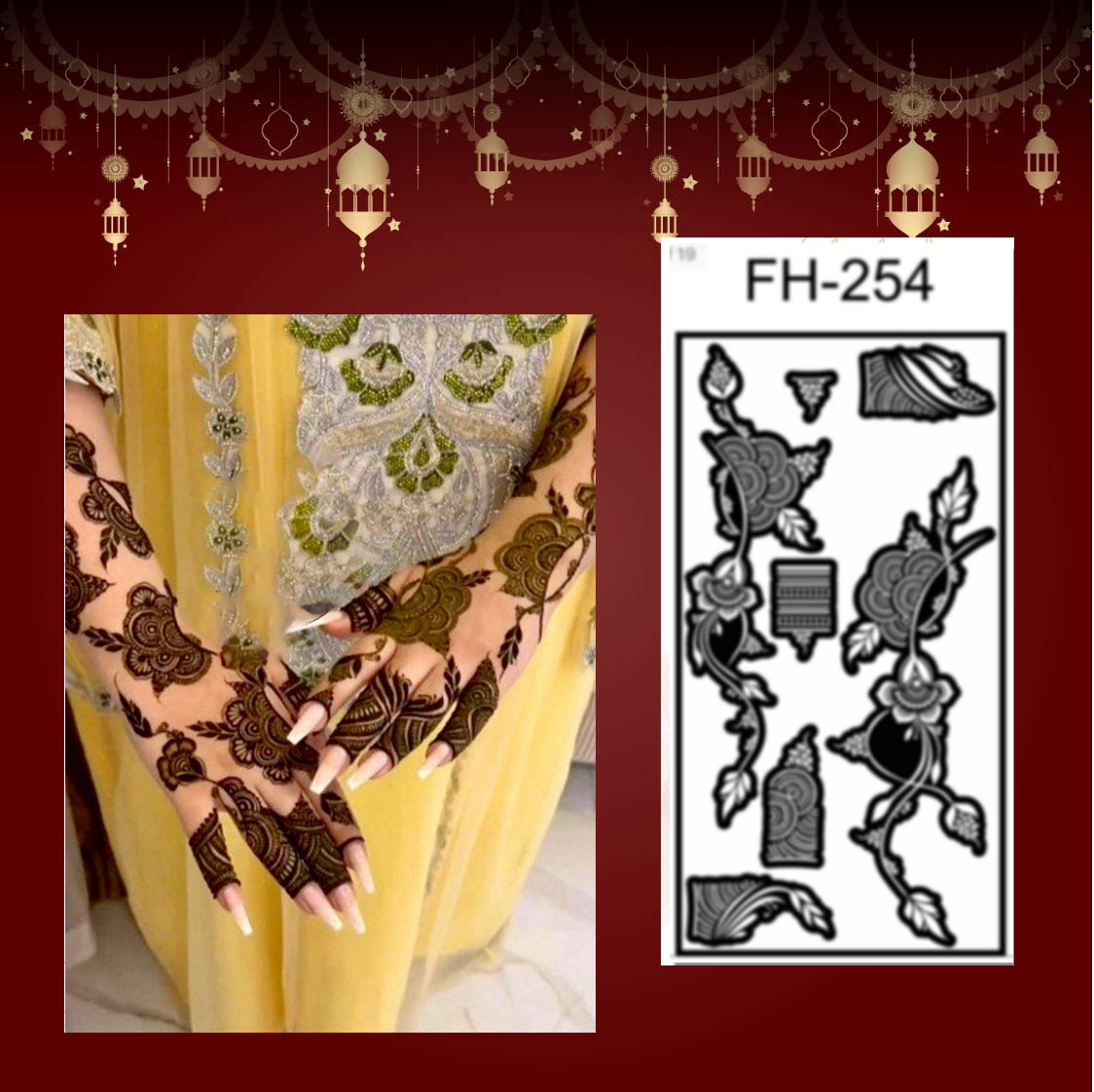 Fanah Henna Stencil FH-252