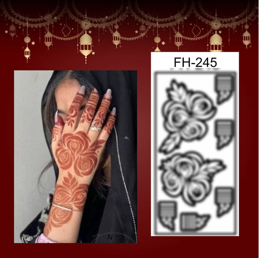 Fanah Henna Stencil FH-245N Fanahstencils