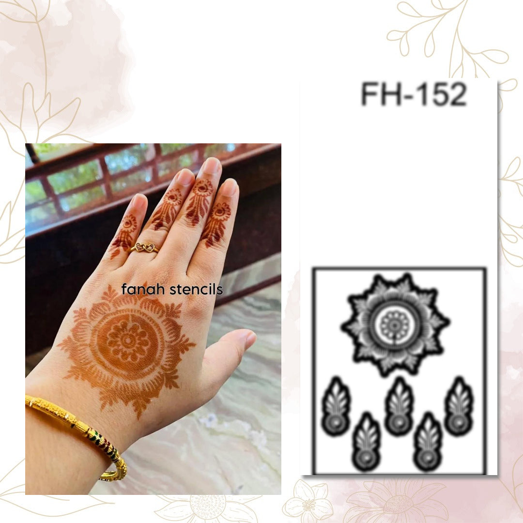 Fanah Henna Stencil FH-152 Fanahstencils
